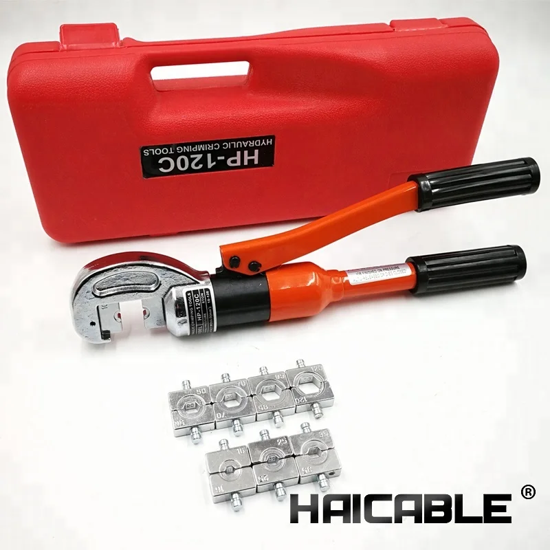 

Hydraulic Hexagon Crimping Tool Press Plier Factory HP-120C Manual Hydraulic Cable Wire Rope Crimper