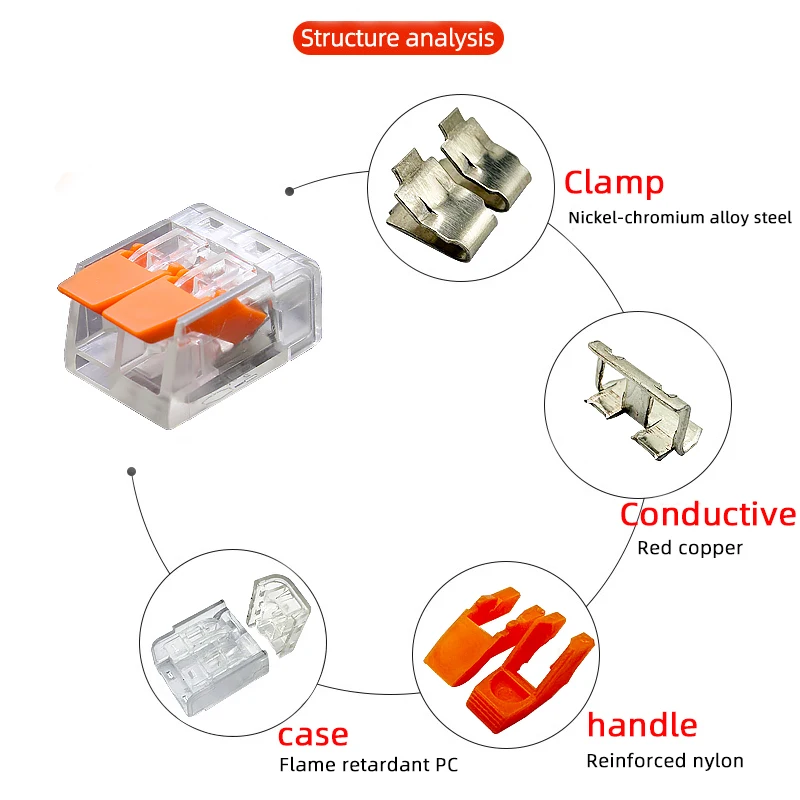 Wire Connector Combination 86pcs Universal Compact Terminal Block Lighting Wire Terminal Home Plug-in Wire Equalizer