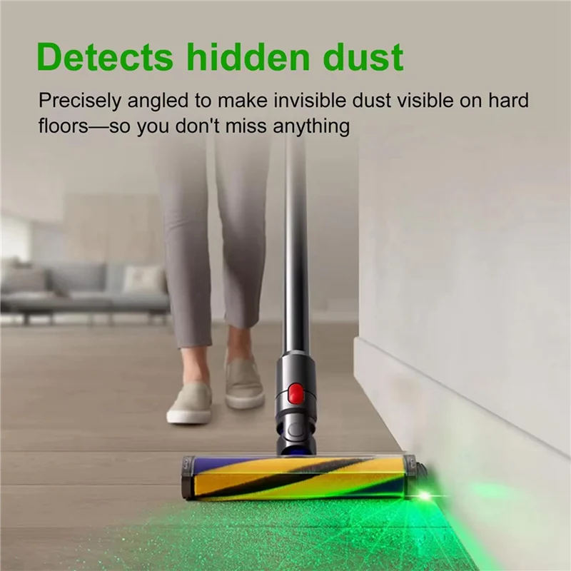

【Hot Price】2X Vacuum Cleaner LED Dust Display Lamp, Vacuum Green Light For Pet Hairs Dog Fur, Upgraded Universal Vacuum Accessor