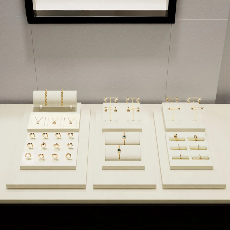 Light luxury jewelry display rack, high-end jewelry rings, necklaces, watches, jewelry counters, display props