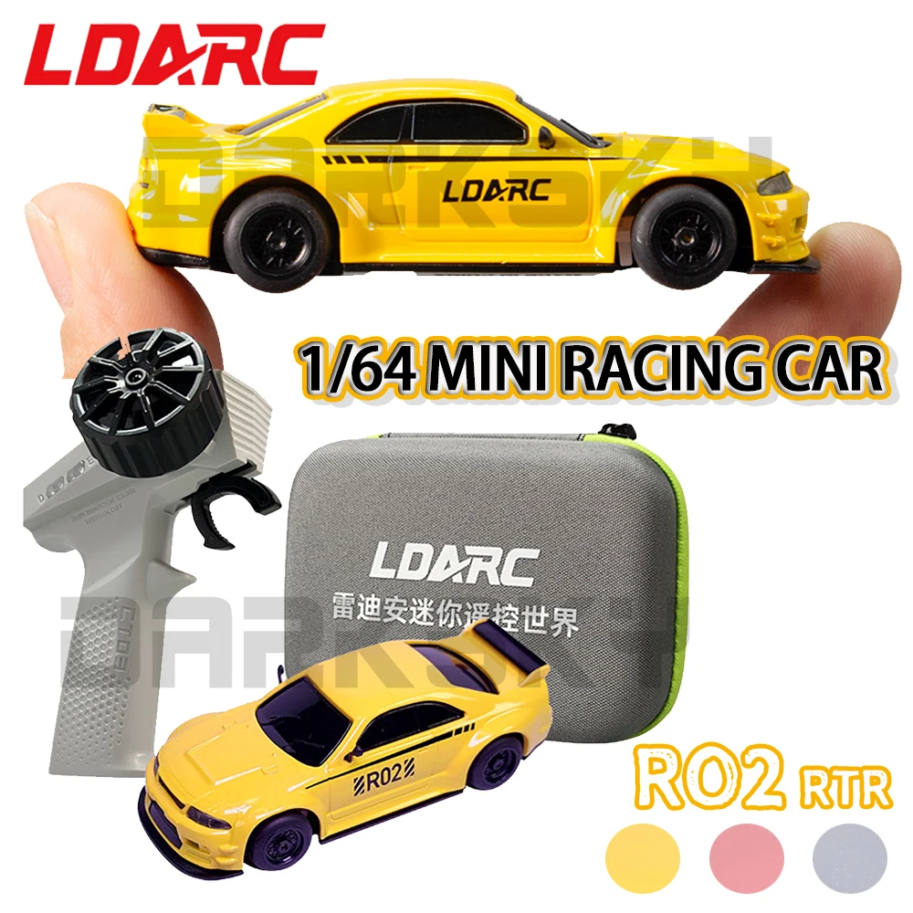 LDARC R02 RTR 1/64 MINI Racing รถ RC จําลองรีโมทคอนโทรลไฟฟ้ารุ่นเดสก์ท็อปติดตามรถ 2.4GHz ผู้ใหญ่เด็ก