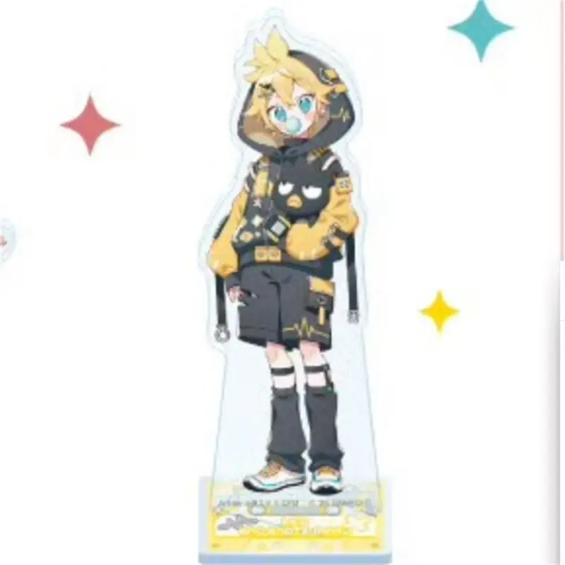 Hatsune Miku Rin Len supporto acrilico Anime periferiche Cartoon Cute Desktop Ornaments regali Kawaii per i compleanni degli amici merci