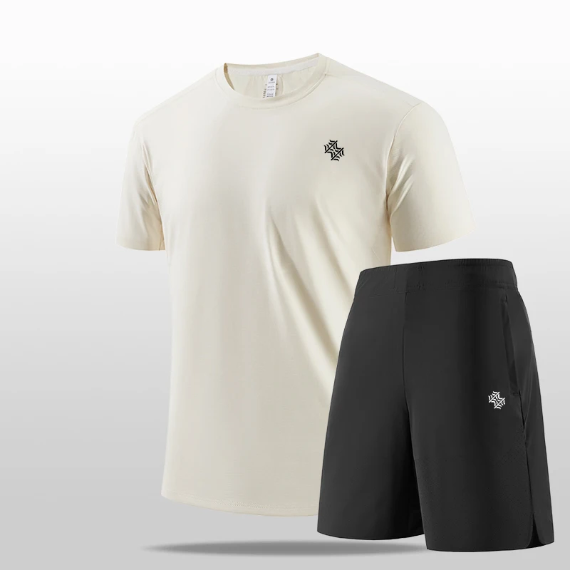 

SBWL Summer Men's High-Quality Outdoor Sports Short-Sleeved Shorts Set for Daily Casual Beach Wear Tops