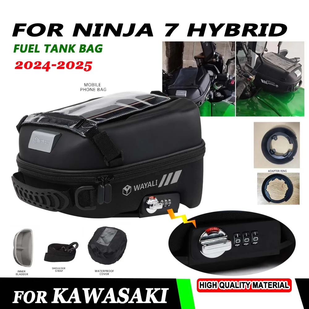 For Kawasaki Ninja 7 Hybrid Z7 Hybrid 2024 2025 Motorcycle Accessories Fuel Tank Bag Navigation Tanklock Package Storage Bag