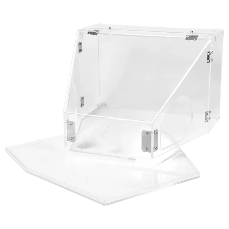 For Sanding and Crafting Projects Engraving Case G5AB Enclosed Grinding Dust Box LED Illuminated Plastic Polishing Work Box