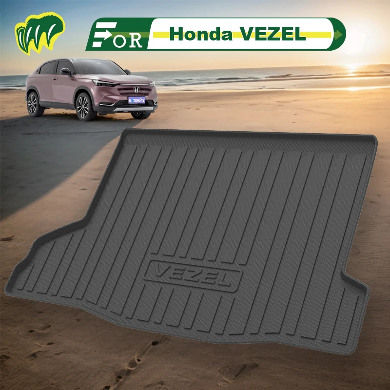 For Honda VEZEL 18 19 20 21 2022 2015-2023 Custom Fit Car Trunk Mat All Season Cargo Mat 3D Shaped Laser Measured Trunk Liners