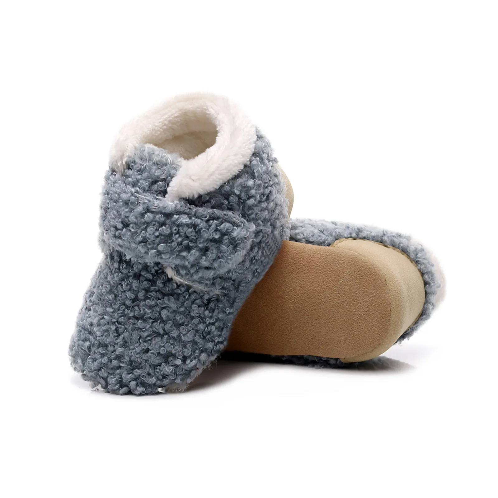 الوليد النعال الأولى أفخم الرضع الثلوج الفتيات أحذية مشوا أحذية ناعمة الفتيان القطن الطفل الدافئة طفل رضيع الأحذية 6-12 شهرا