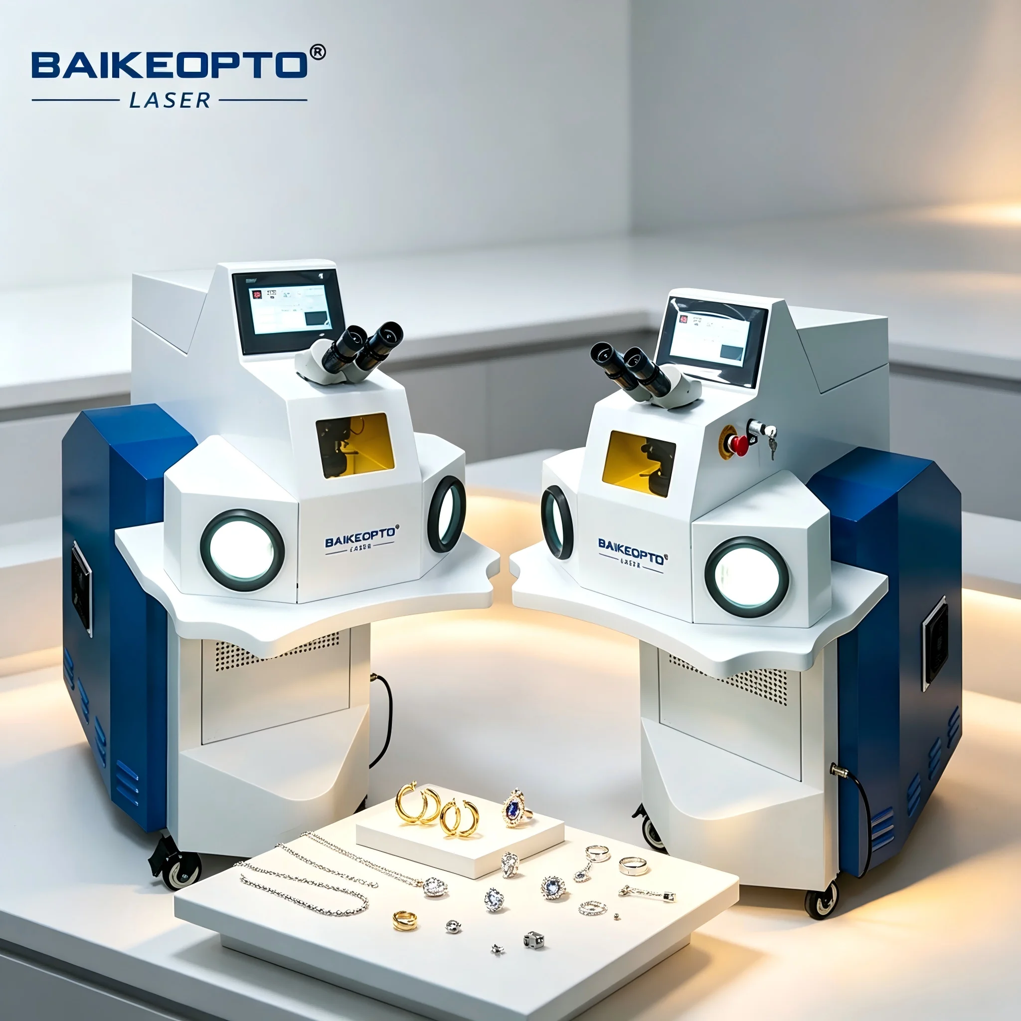 For Jewelry Makers: Baikeopto YAG 150W Laser Welder Built‑in CCD Water Chiller for Necklace Ring Repair and Earring Part Welding