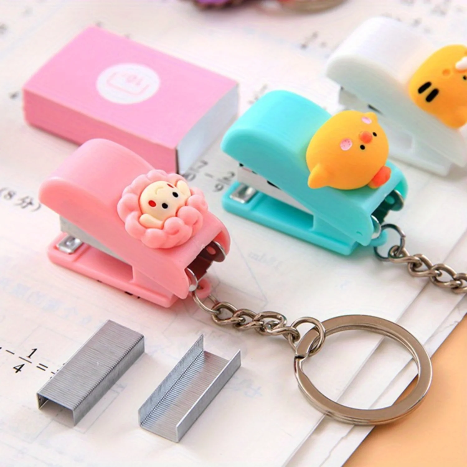 Mini Stapler Key Ring Portable Books Binding Machines File Organizer for Birthday Anniversary Gifts