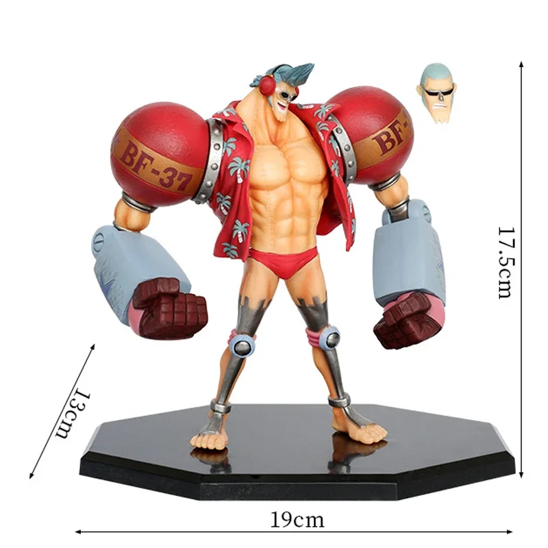 18cm 2 teste Action Figure Anime Figure GK Franky Fighting Pirates CUTTY -flam Statue Decoration Doll Toys regali di natale