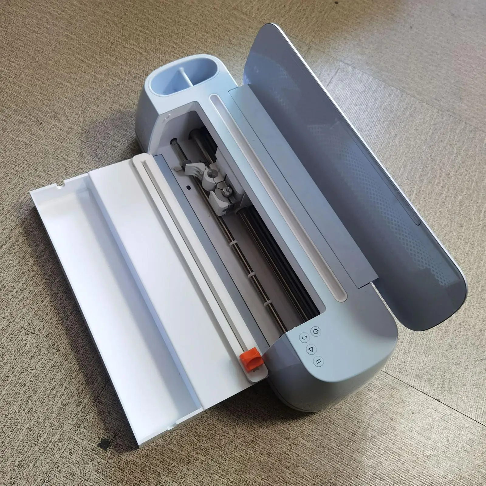 Roll Holder with Cutter with Built in Trimmer Replacement Removable Durable Rollers Media Tray for Cutting Plotter Maker Office