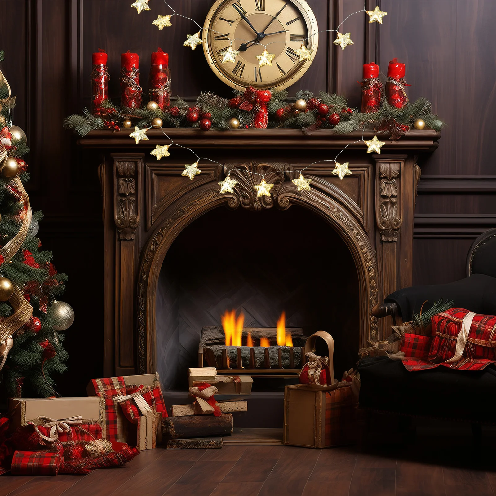 1 قطعة LED ستار سلسلة أضواء دافئ أبيض منخفض الاستهلاك عطلة حفل زفاف غرفة نوم الجنية الإضاءة LED سلسلة أضواء #6