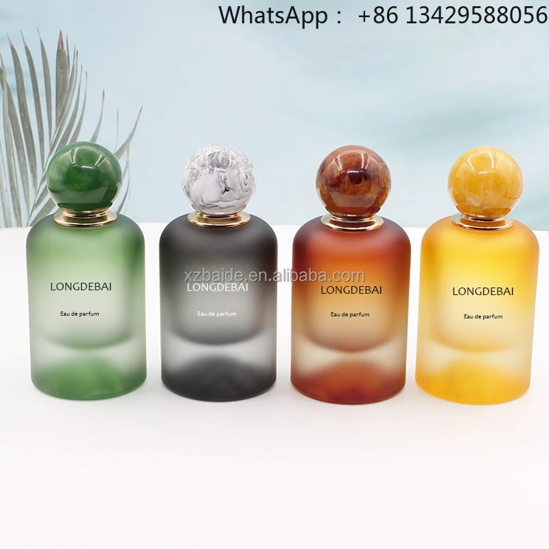 

Luxury Perfume Packaging Bottle Frosted Gradient Black Empty Sprayer Pump 30ml 50ml Glass Perfume Bottle 100ml With Resin Lids