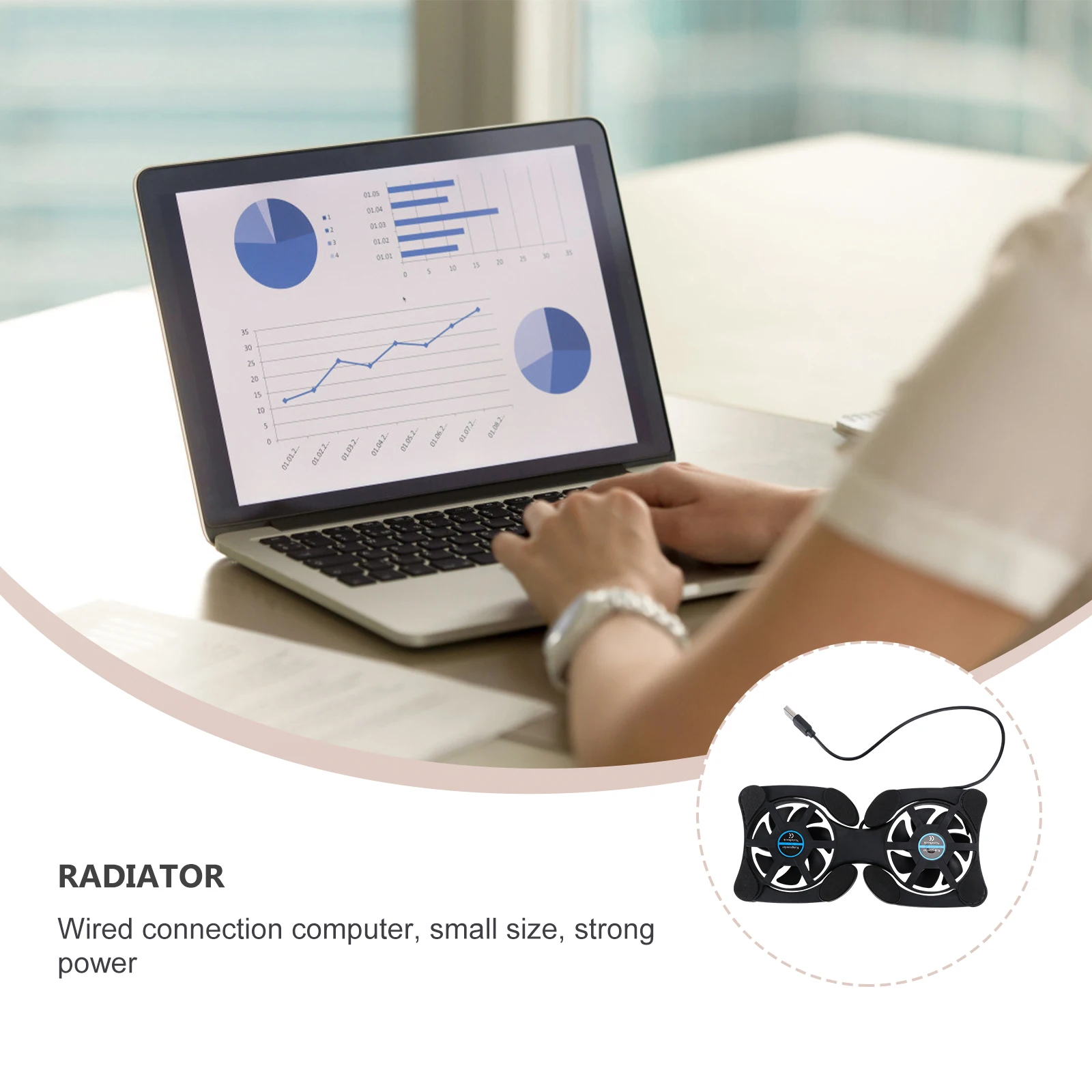 

Foldable 2 Fans Laptop Cooler Notebook Cooler Portable Usb Cooling Pad 70Mm Fan Black Stand Mat For Heat Dissipation Anti Slip