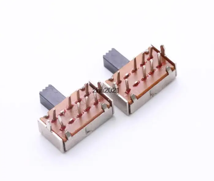 20pcs SK-23D07 3-Way Toggle Switch 8-Pin Horizontal Slide Switch (2P3T)