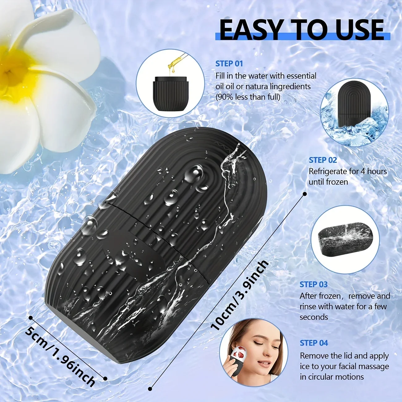 Cryo Ice Facial Roller - Cooling Silicone Massager for Puffiness & Wrinkles | Fragrance-Free, Battery-Free All Skin Types 6
