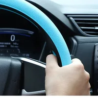 Non-Slip Silicone Steering Wheel Cover Summer Breathable Elastic Universal Fit 38cm Car Steering Wheel Protector Accessory 5