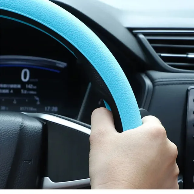 Non-Slip Silicone Steering Wheel Cover Summer Breathable Elastic Universal Fit 38cm Car Steering Wheel Protector Accessory 5