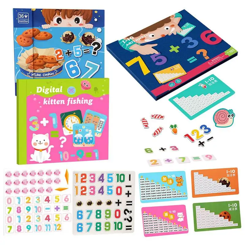 

Montessori Math Addition And Subtraction Counting Math Board Game For Toddlers Educational Math Game Toys For Kindergarten