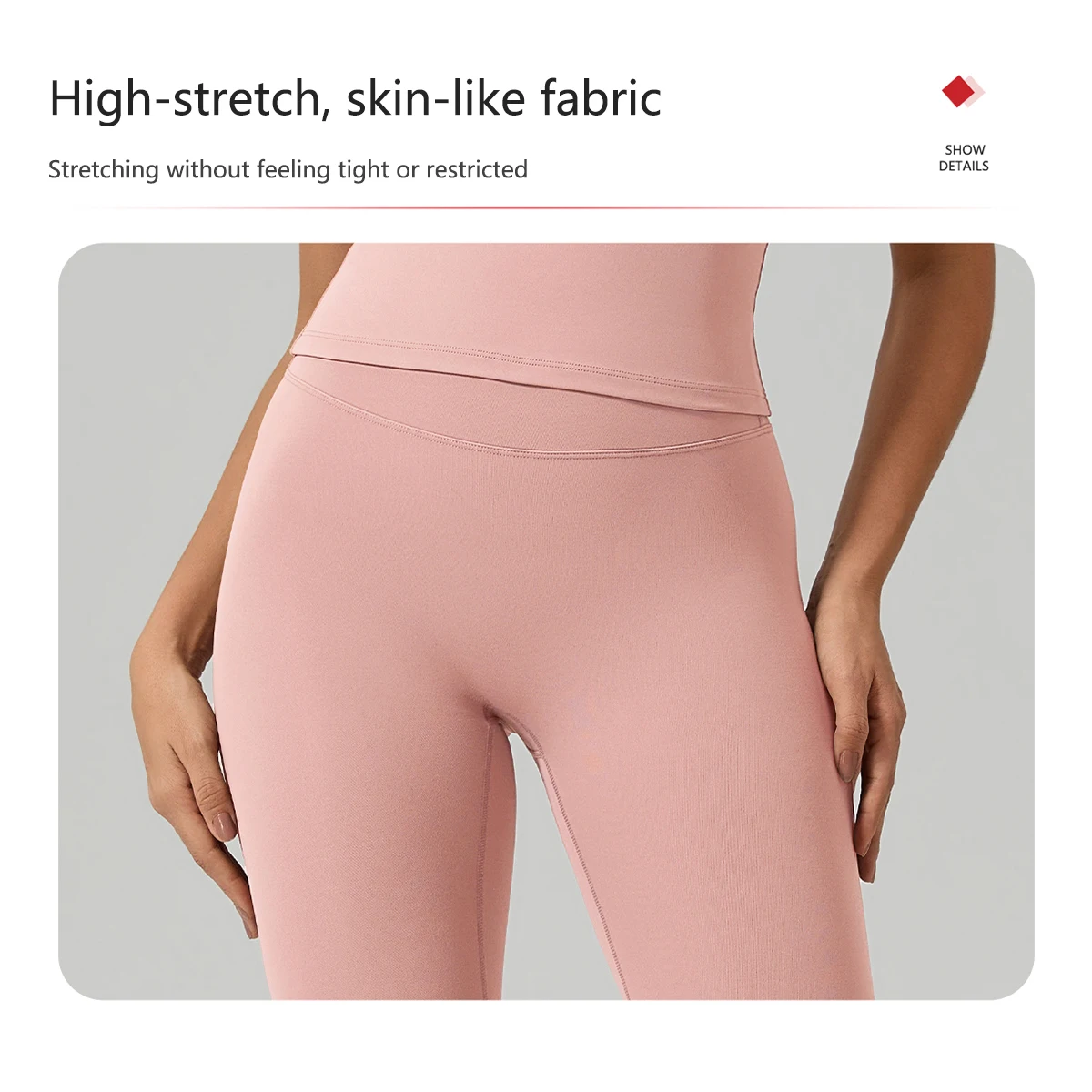 Ctenkevet 3/4-Yogahose mit hoher Taille für Damen, Sommer, Hüfthebende Capri-Leggings, Turnhose, Sportmode für Damen – Detail 8