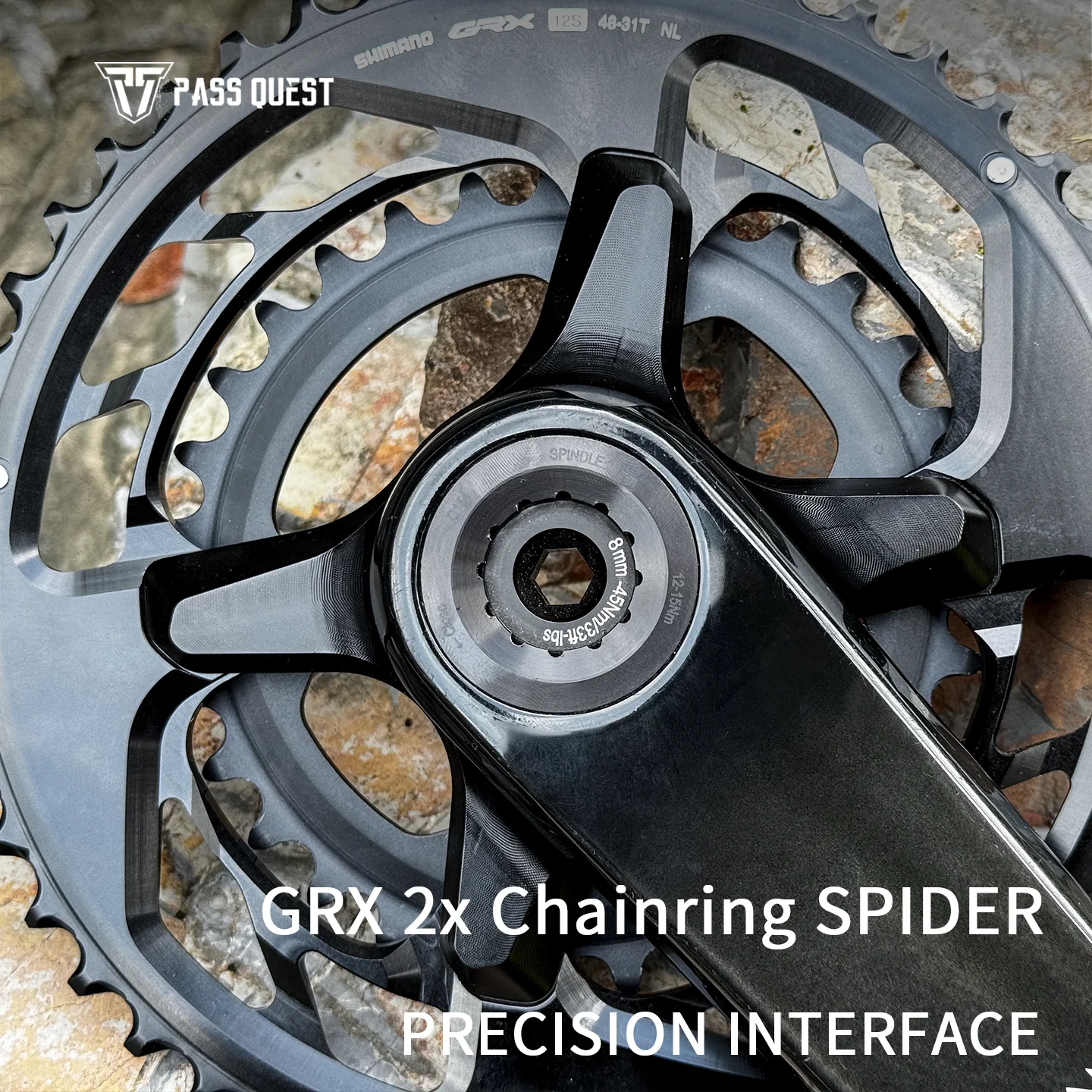 Spider For Grx Double Chainrings Fit ESTON RACEFAC Crankset 110mm 80mm BCD Adapter Road Bike Chainwleel Converter