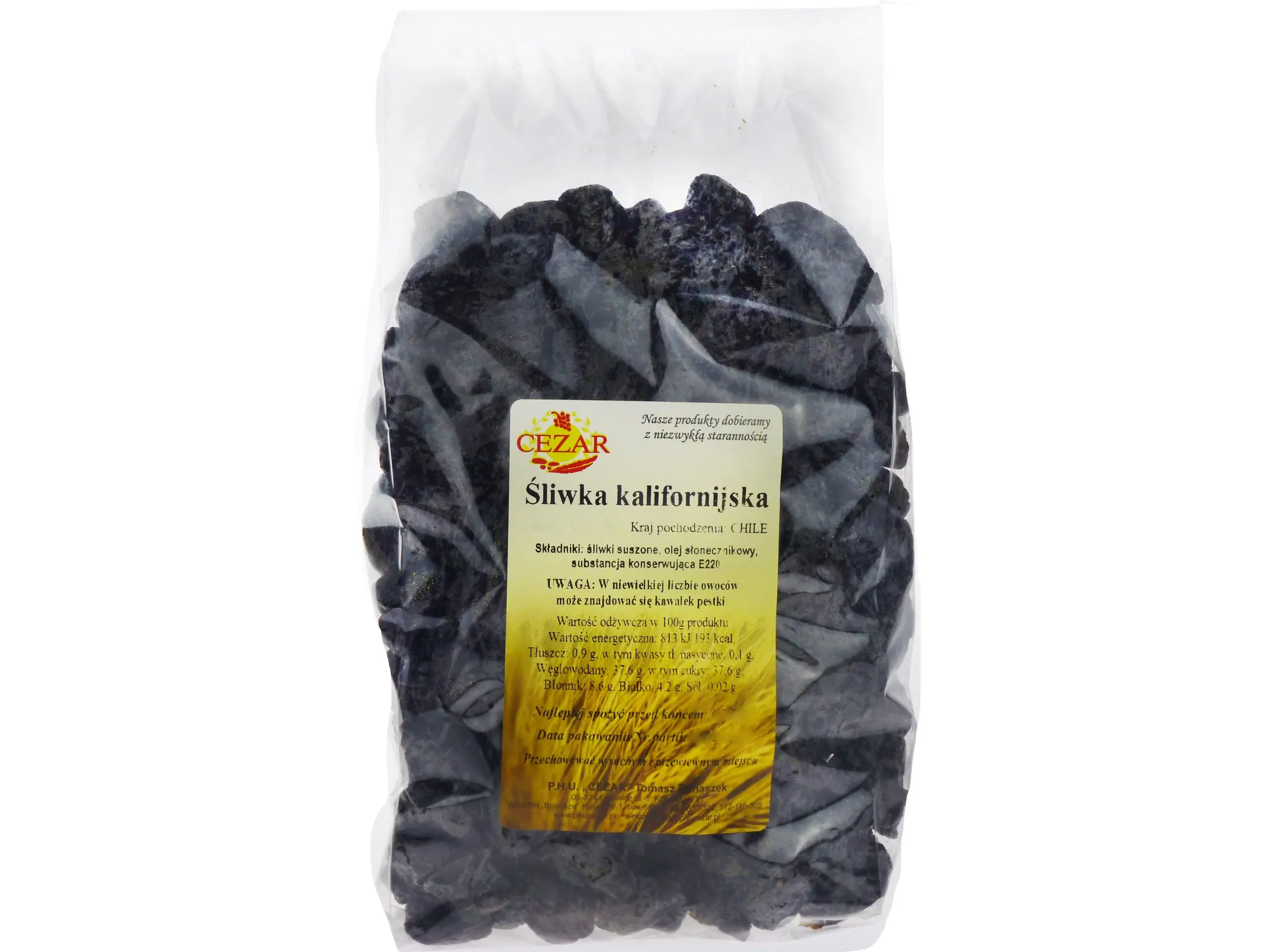 ŚLIWKI kalifornijskie 500 g bez pestek