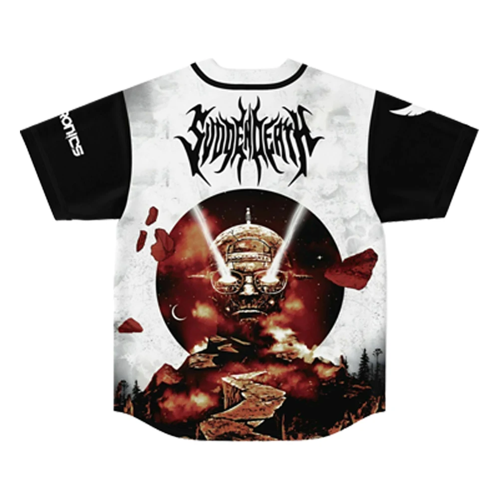 Zomboy All in One Baseball Jersey V-Neck Short Sleeve Button-Down Shirts Women Men Streetwear Tops