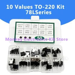 50PCS TO-220 Kit Voltage Regulator IC kit LM317T L7805CV L7806CV L7808CV L7809CV L7810CV L7812CV L7815CV L7818CV L7824CV