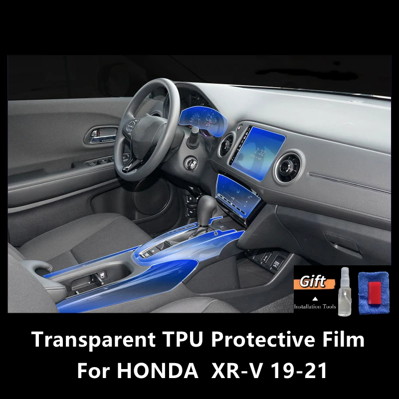 

For HONDA XR-V 19-21 Car Interior Center Console Transparent TPU Protective Film Anti-scratch Repair Film Accessories Refit