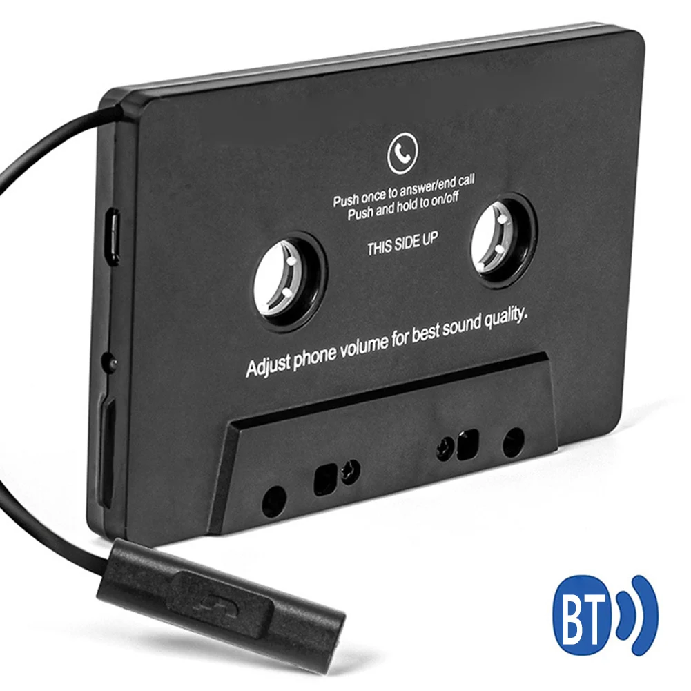 Bluetooth AUX Audio Adapter Car Wireless Cassette Tape BT5.0 Converter MP3/SBC/AAC Stereo Player Audio Cassette Adapter with Mic