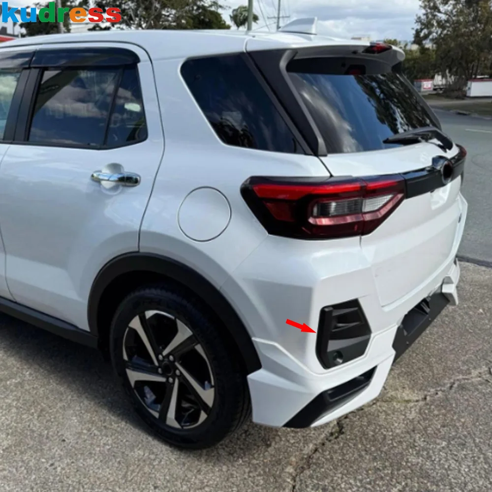 For Toyota Raize 2020 2021 2022 2023 2024 2025 Chrome Car Rear Fog Light Lamp Cover Trim Tail Foglight Bezel Frame Accessories