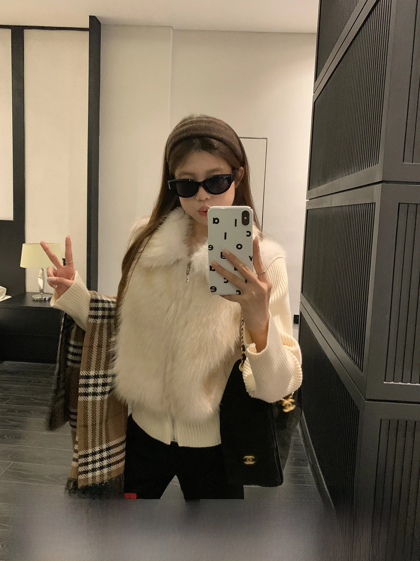 

Съемная вязаная куртка с меховым воротником для женщин: высококачественная, теплая, универсальная, для осеннего сезона, для повседневной носки, свободного кроя