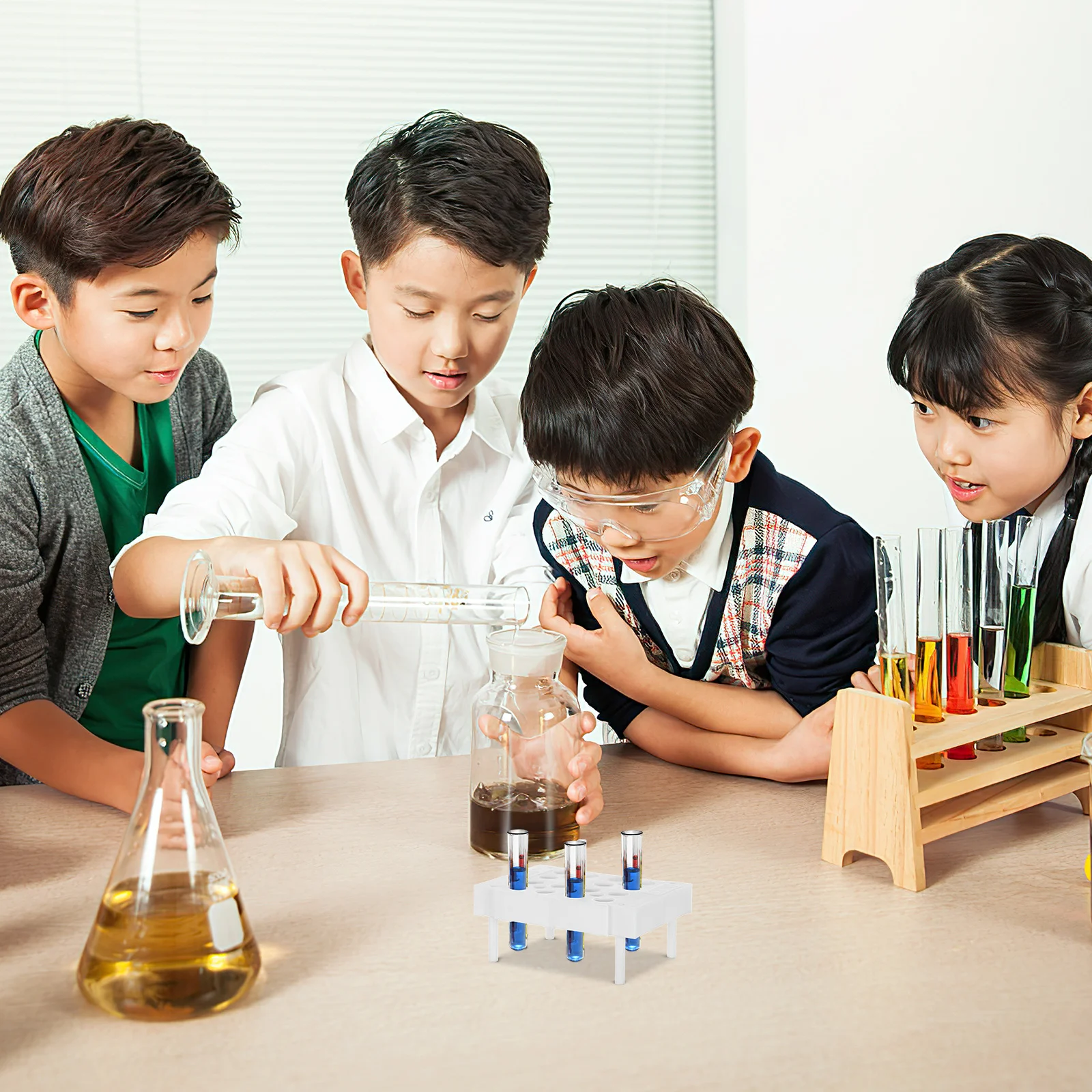 Plastic Test Tube Rack Holder Multifunctional Lab Tube Container Tubes Organizer Storage Stand Vial Holder