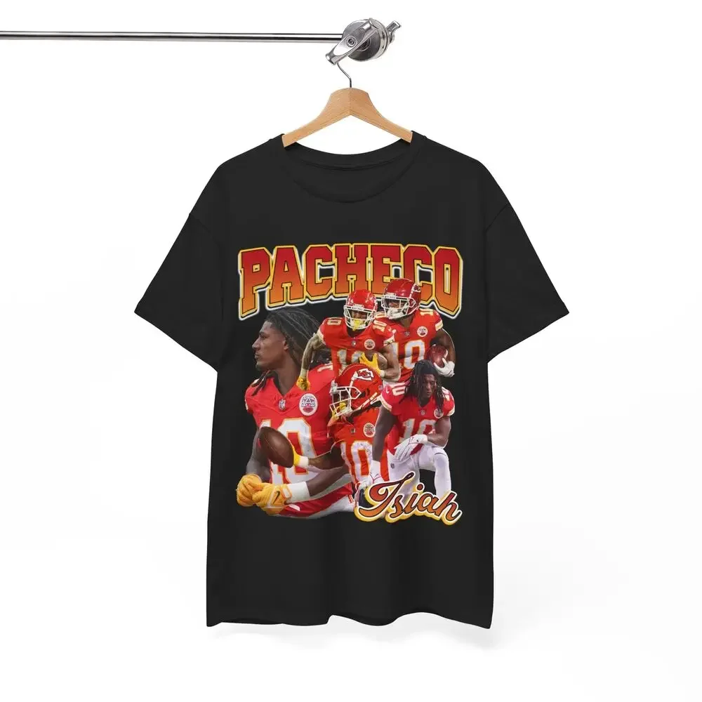 Isiah Pacheco Chiefs T-shirt. Available in multiple colors.