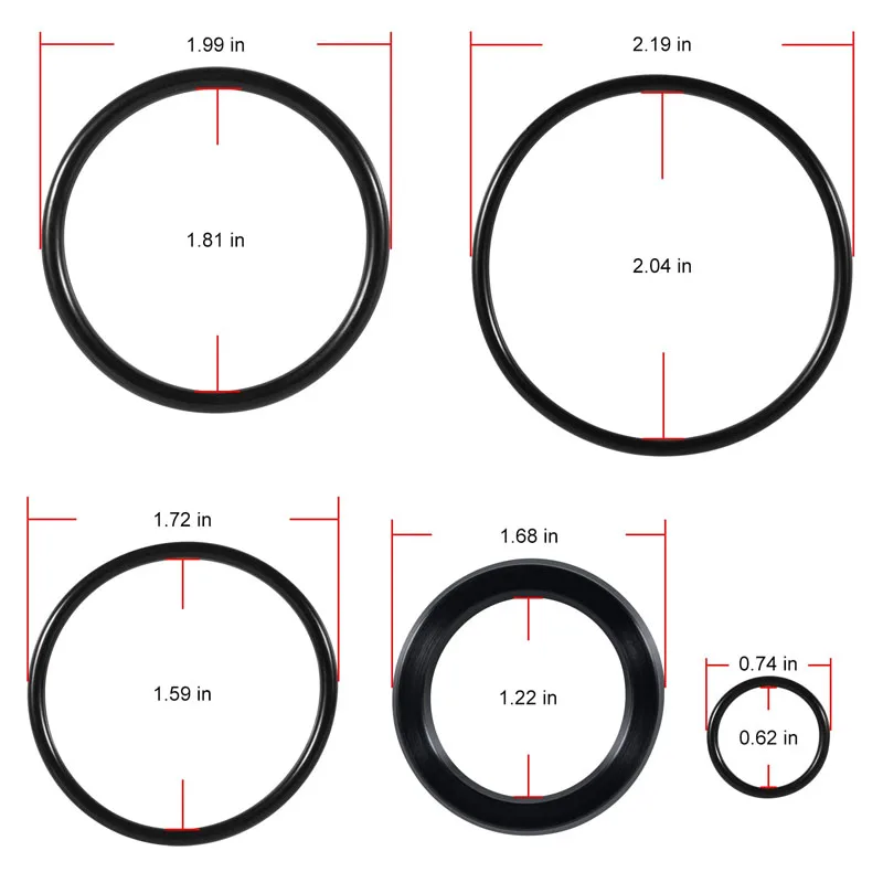 YMT 6803329/7137769 Hydraulic Lift Cylinder Seals Kit Fits for Bobcat 444, 500, 520, 530, 533, 540, 542B, 643, 731, 743 Etc