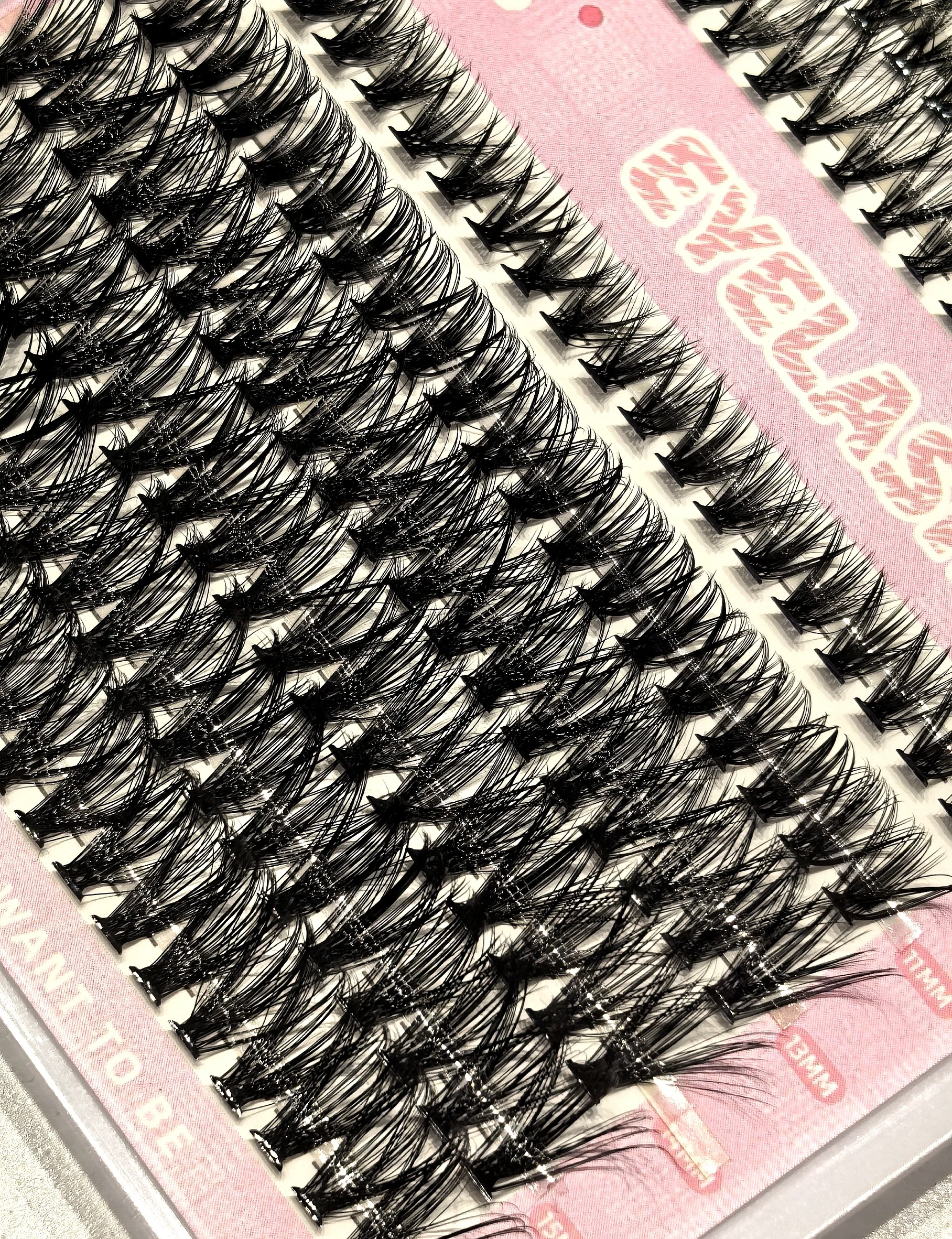 Tbestt DIY Lash Segment Clusters Eyelash 40D 60D 100D Silk Individual Cluster Volume Lashes Clusters Eyelashes Extensions