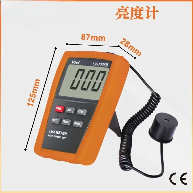 Light Meter Linear UV Brightness Detector For Eye CRT TV LED Screen Data Hold LX1336B LCD Digital Lux Meter 10-200000 cd/m2