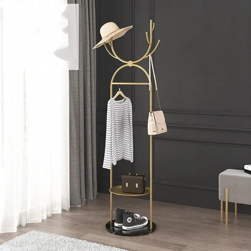 Light Luxury Porch Floor-to-ceiling Coat And Cap Rack Household Living Room Clothes Storage Rack Bed Edge Hanging Coat Hanger