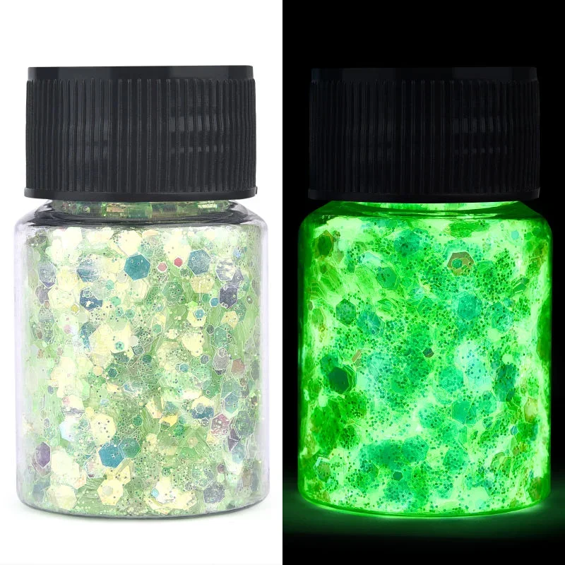 

10g Luminous Glitter Sequins Resin Filling DIY Epoxy Resin Mold Nail Art Glitter Powder Glow In The Dark Jewelry Making Supplies