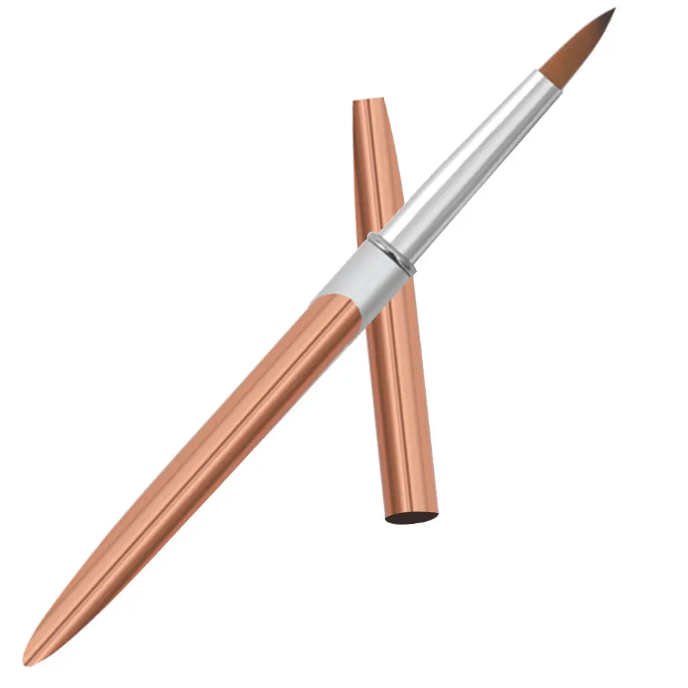 Nail Art Brush Aluminum Thin Liner Brush for Nails Gel Professional Nail Art Pen Salon Manicure Drawing Painting Tool