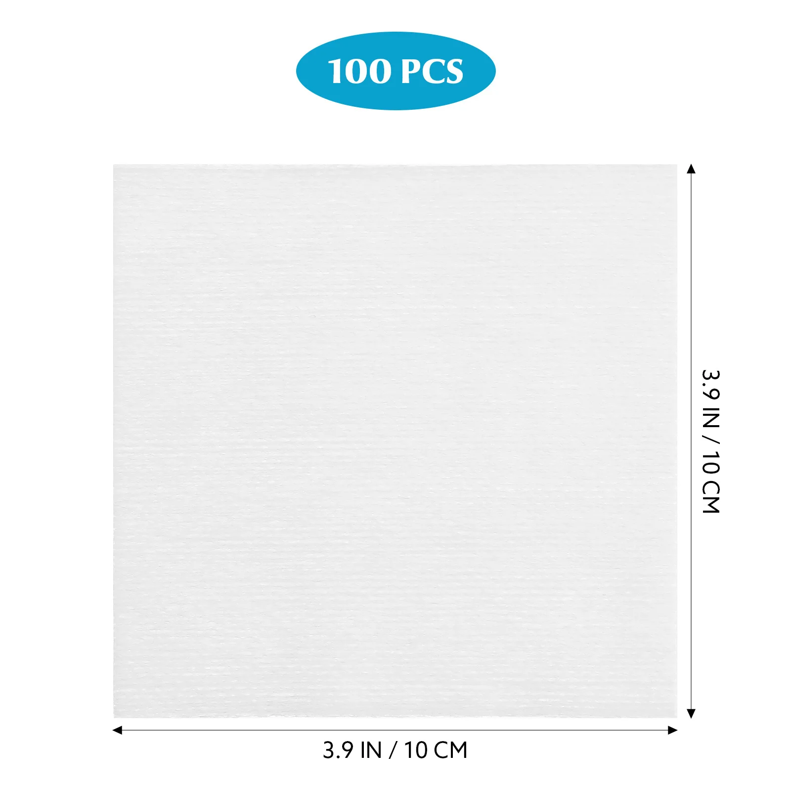 Almofadas de limpeza facial não tecidas, 100 peças, folhas quadradas descartáveis de remoção de maquiagem para loção de creme de toner e tratamento de pele