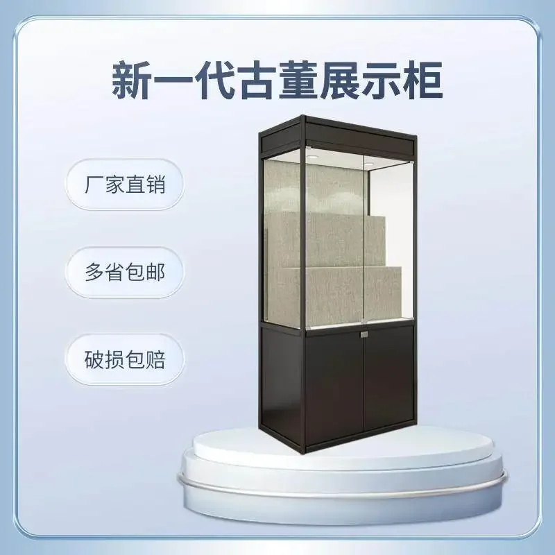 Antique calligraphy and painting porcelain cultural relics exhibition cabinet art statue stone display cabinet display cabinet