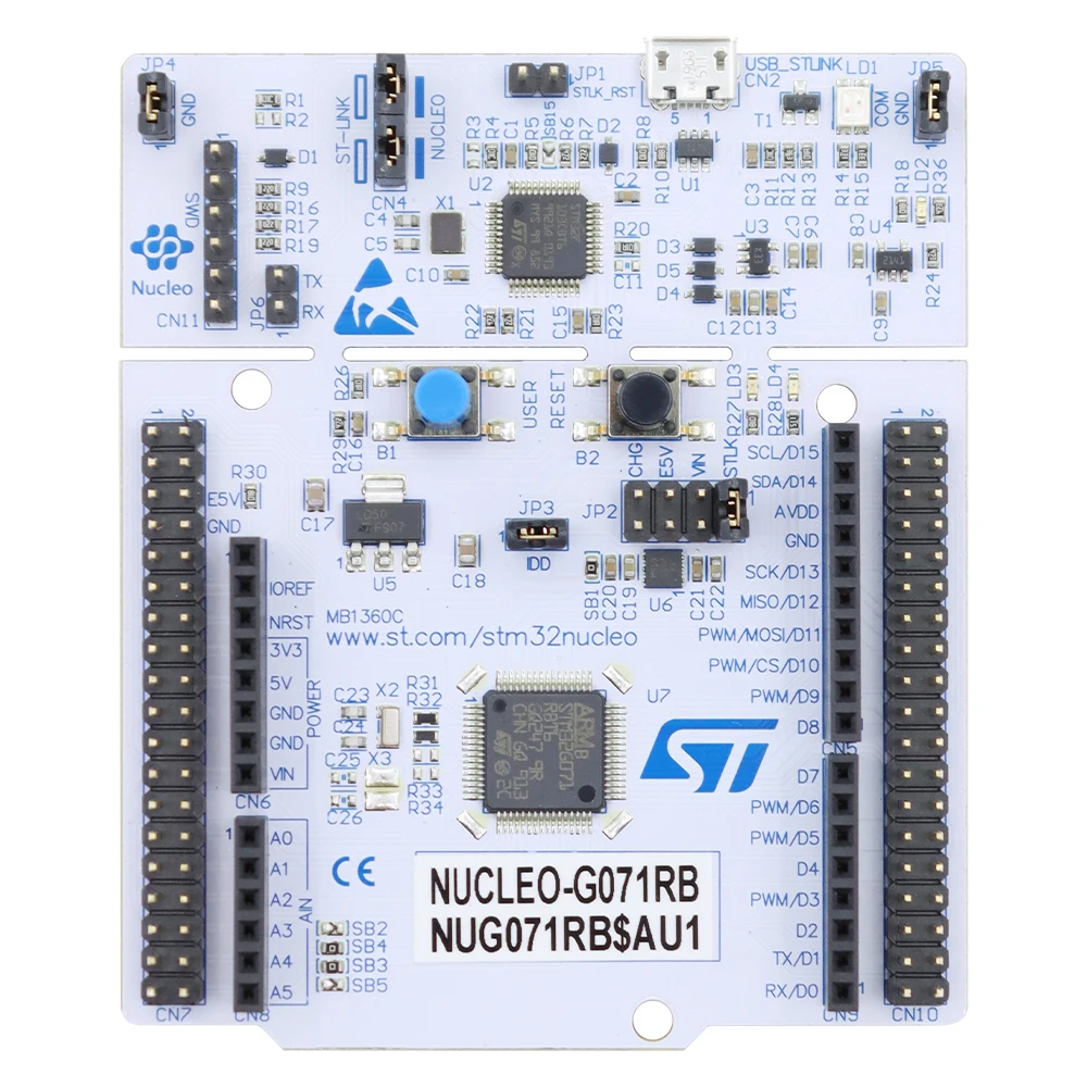 FOR ST NUCLEO-G071RB STM32G071RBT6 MCU Nucleo-64 Development Board 64MHz Cortex-M0+ 128KB Flash 36KB SRAM ST-LINK/V2-1