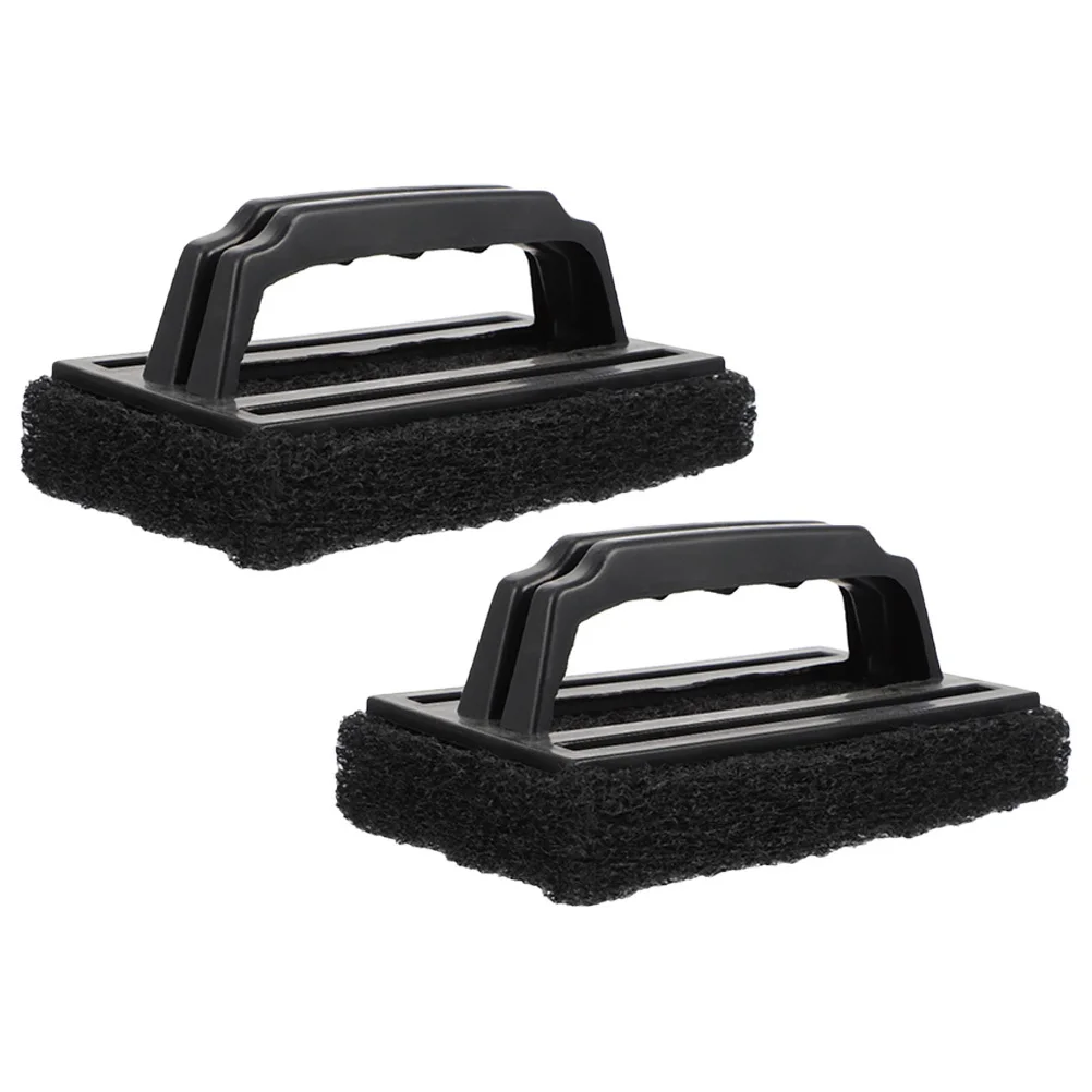

2Pcs Grill Cleaning Brush Non-Slip Handle Multi-Function Outdoor Bbq Rack Cleaner Bristle-Free Heavy Duty Oil Remover Sponge