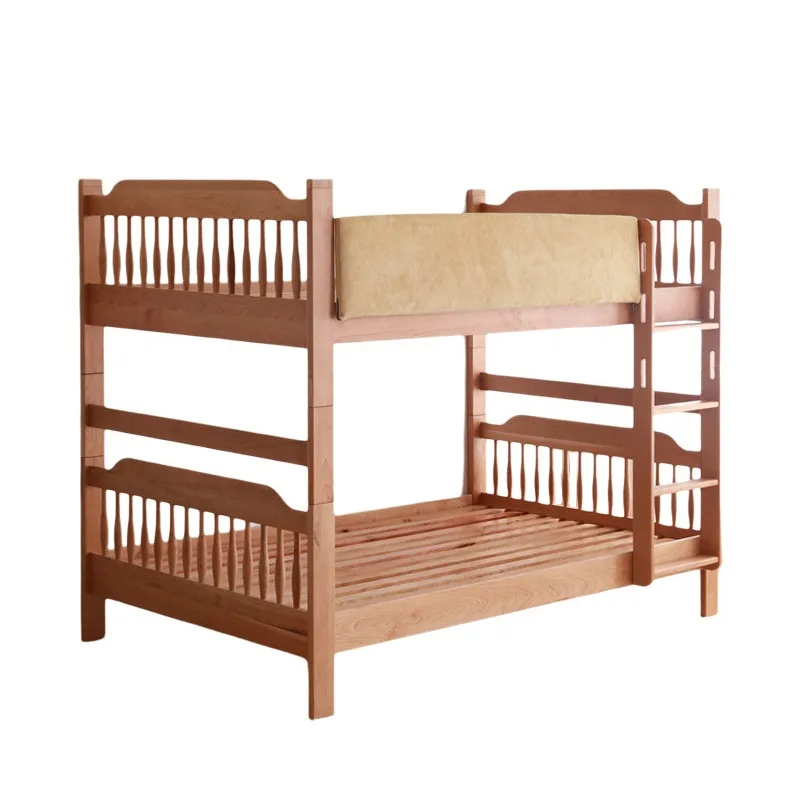 Children's pure solid wood bunk bed bunk bed high and low bed small apartment boy and girl bunk twin siblings