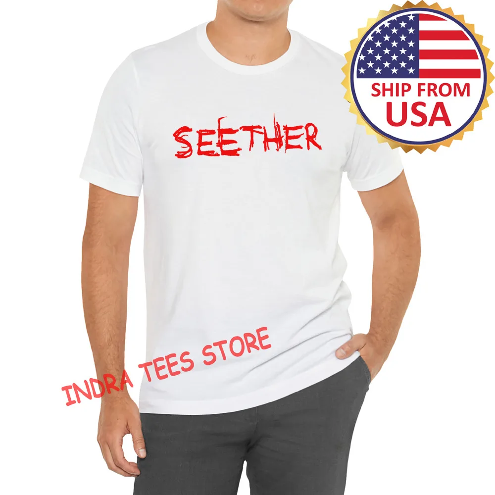 SEETHER White T-Shirt Size S - 5XL