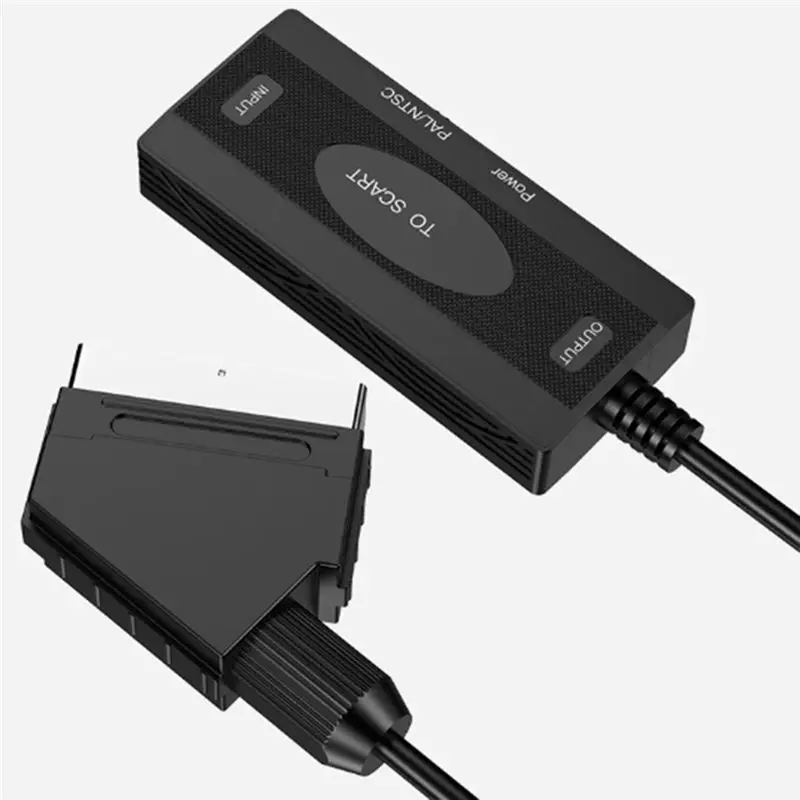 AA08--Compatible To SCART Converter, HD Digital Video -Compatible To Analog Video And L/R Audio Adapter Support DVI