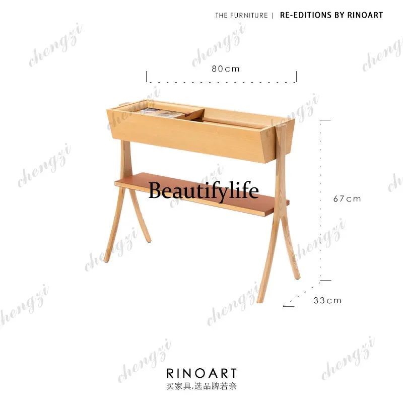 A68Side table: small island platform with tray, easy to store entryway table strips, side table