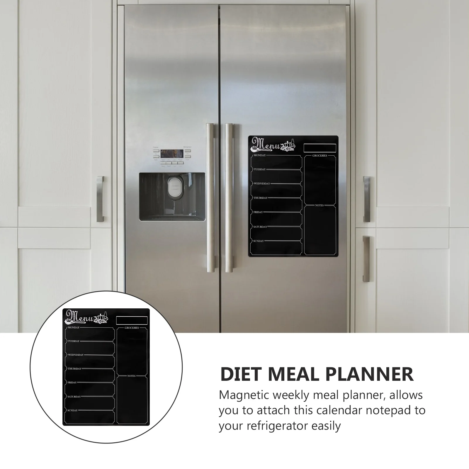 Magnetic Meal Notepad Planner Calendar For Weekly Diet Organizer Refrigerator Meal Menu Kitchen Home Use Printed