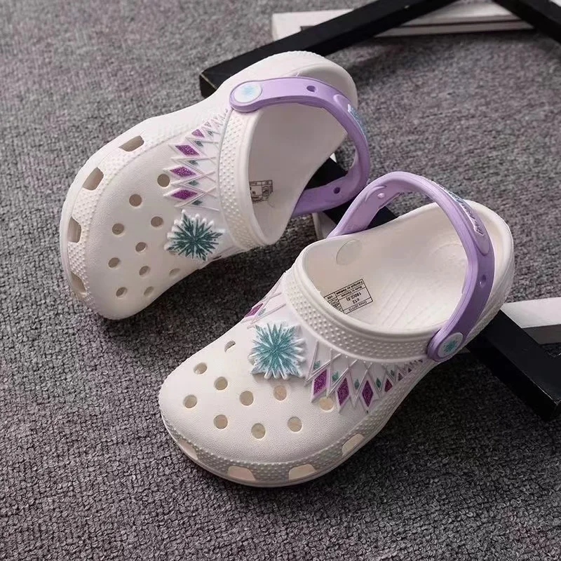 Summer Cartoon Cute New Style Princess Elsa Ice And Snow Baotou Children'S Anti-Slip Anti-Collision Sandals And Slippers